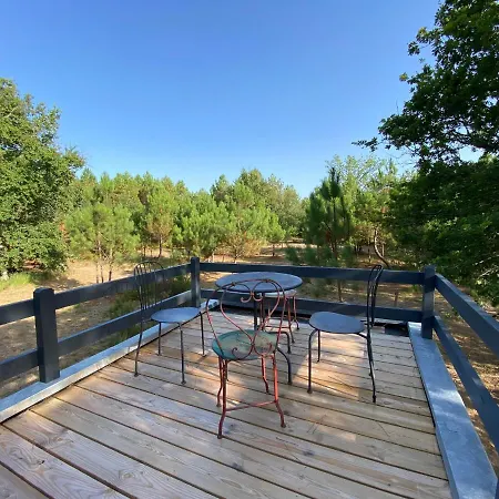 Camping La Kahute - Tiny House Au Coeur De La Foret Carcans Exterior photo